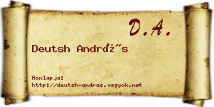Deutsh András névjegykártya