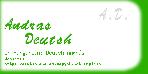andras deutsh business card